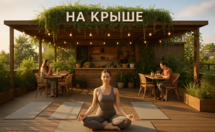 Кафе «На крыше»: пространство для йоги, отдыха и правильного питания